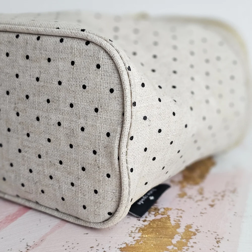 Kate Spade New York Lunch Tote Deco Dots Out to Lunch Coated Linen Cover